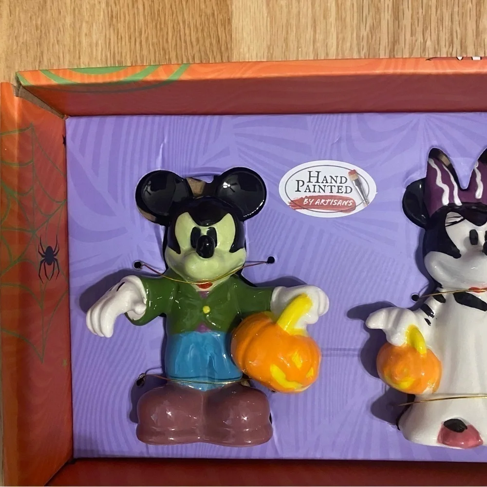 Disney Mickey Minnie Mouse Salt Pepper Shaker NEW Halloween Frankenstein Bride